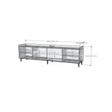  HAPPY FURNITURE , Kệ TV 2 cánh mở 4 ngăn kéo chân sắt - LAVIA , KTV_044 , 200cm x 40cm x 54cm 