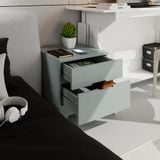  HAPPY FURNITURE , Táp đầu giường 2 ngăn kéo - LILY , THK_108 , 50cm x 45cm x 52cm 