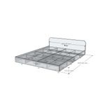  HAPPY FURNITURE , Giường ngủ chân sắt -  SISEEL , GNG_170 GNG_171 GNG_172 GNG_173 , 203cm x 29cm 