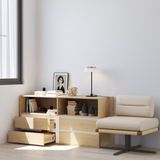  HAPPY FURNITURE , Tủ lưu trữ 4 ngăn kéo - ELIS , THK_319 , 140cm x 45cm x 70cm DxRxC 