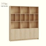  HAPPY FURNITURE , Kệ sách 6 cửa mở - CATY, KSA_084 , 160cm x 28cm x 180cm DxRxC 