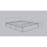  HAPPY FURNITURE , Giường ngủ 3  cánh cửa mở không đầu giường - GERY, GNG_048 GNG_049 GNG_050 GNG_051 , 203x30cm 