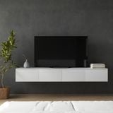  HAPPY FURNITURE , Kệ tv 4 ngăn kéo treo tường - OLA , KTV_023 , 200cm x 40cm x 28cm 