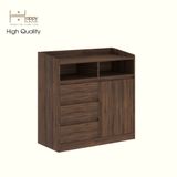  HAPPY FURNITURE , Tủ lưu trữ 3 ngăn kéo 1 cửa mở - KATE , TLT_069 , 100cm x 45cm x 100cm DxRxC 