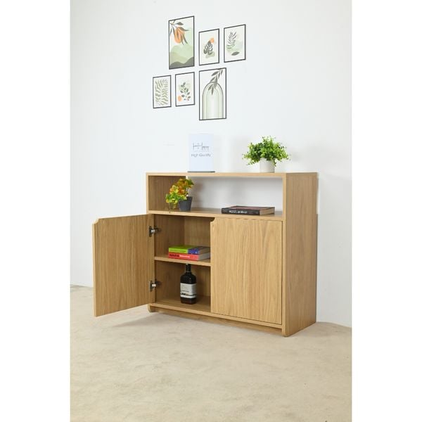  HAPPY FURNITURE , Tủ lưu trữ 2 cửa mở - CIRCLE , TCM_074 , 90cm x 35cm x 82cm 