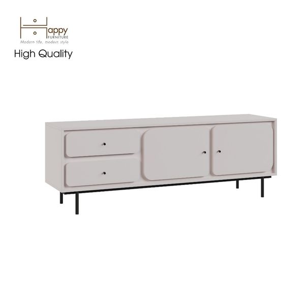  HAPPY FURNITURE ,  Tủ TV 2 cánh mở 2 ngăn kéo chân sắt - SWEETY , KTV_016 , 160cm x 40cm x 56cm 