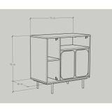  HAPPY FURNITURE , Tủ lưu trữ 2 cửa mở chân sắt - SWEETY , TCM_059 , 78cm x 40cm x 78cm 