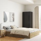  HAPPY FURNITURE , Giường ngủ 3  cánh cửa mở không đầu giường - GERY, GNG_048 GNG_049 GNG_050 GNG_051 , 203x30cm 