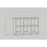  HAPPY FURNITURE , Kệ sách 2x3 - ZANE , KSA_037 , 90cm x 28cm x 60cm 