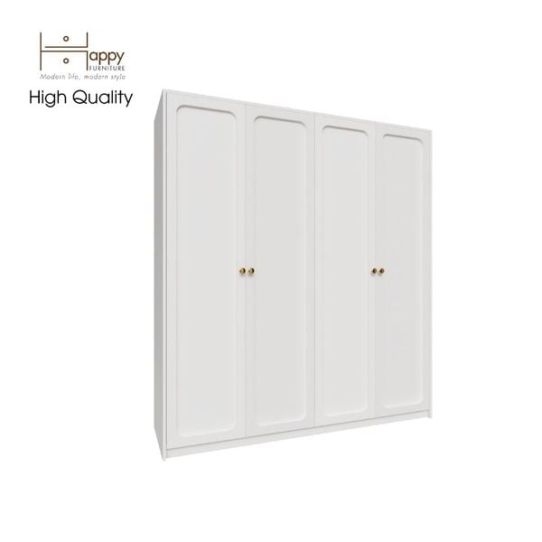  HAPPY FURNITURE , Tủ quần áo 4 cửa mở - ELEGANT , TCM_083 , 180cm x 54cm x 200cm 