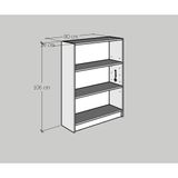  HAPPY FURNITURE , kệ sách 3 tầng - CATY , KSA_007 , 80cm x 28cm x 106cm 