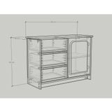  HAPPY FURNITURE , Tủ lưu trữ 3 ngăn kéo 1 cửa mở - NOMIA , THK_063 , 90cm x 35cm x 64cm 