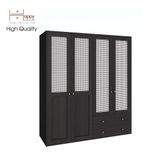  HAPPY FURNITURE , Tủ quần áo 4 cửa mở - ROTAN , TCM_137 , 160x54x180cm 
