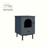  HAPPY FURNITURE , Táp đầu giường cửa kính 1 cánh mở  chân sắt - SISEEL , TCM_182 , 40cm x 40cm x 56cm 