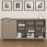  HAPPY FURNITURE , Tủ lưu trữ 2 cửa mở 9 ngăn - KINA , TCM_041 , 200cm x 40cm x 96cm 