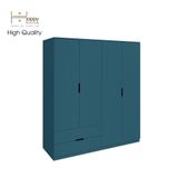  HAPPY FURNITURE , Tủ quần áo 4 cánh mở 2 ngăn kéo - MOLLY , TCM_109 , 160cm x 54cm x 176cm 