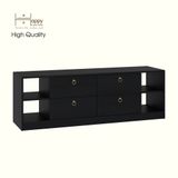  HAPPY FURNITURE , Tủ lưu trữ 4 ngăn kéo - MERI , THK_295 , 150cm x 40cm x 50cm DxRxC 