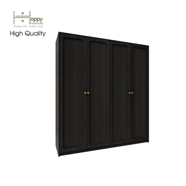  HAPPY FURNITURE , Tủ quần áo 4 cửa mở - ELEGANT , TCM_083 , 180cm x 54cm x 200cm 
