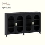  HAPPY FURNITURE , Tủ lưu trữ 4 cửa kính - CHEVY, TLT_048 , 160cm x 40cm x 98cm DxRxC 