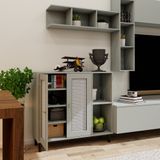  HAPPY FURNITURE , Tủ giày 2 cửa mở chân sắt - ROTAN , TCM_130 , 100cm x 34cm x 94cm 