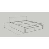  HAPPY FURNITURE ,  Giường ngủ 2 ngăn kéo - CIRCLE , GNG_085 GNG_086 GNG_087 GNG_088 , 207cm x 35cm 