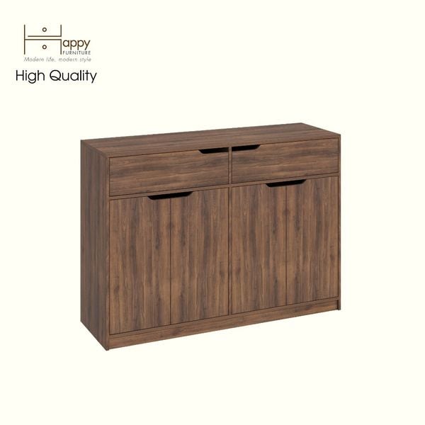  HAPPY FURNITURE , Tủ lưu trữ 2 ngăn kéo 4 cửa mở - ASO, TLT_071 , 140cm x 45cm x 100cm DxRxC 