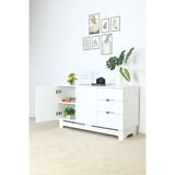  HAPPY FURNITURE , Tủ lưu trữ 2 cánh mở 3 ngăn kéo - MOLLY , TCM_101 , 120cm x 40cm x 68cm 