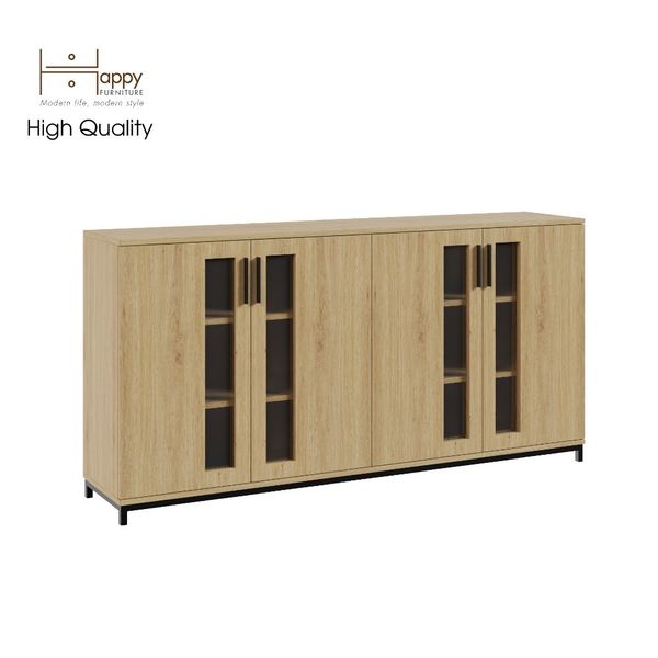  HAPPY FURNITURE , Tủ lưu trữ 4 cửa mở chân sắt - LOUIS , TCM_030 , 168cm x 36cm x 84cm 