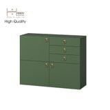  HAPPY FURNITURE , Tủ đựng đồ 3 ngăn kéo 3 ngăn cửa mở - WESLEY , TCM_017 , 90cm x 30cm x 70cm 