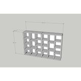  HAPPY FURNITURE , COMBO 2 kệ sách nhiều ngăn - CATY , KSA_099 , 154cm x 28cm x 100cm DxRxC 