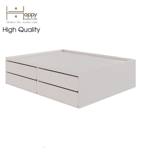  HAPPY FURNITURE , Giường ngủ 4 ngăn kéo - SWEETY , GNG_077 GNG_078 GNG_079 GNG_080 , 203x54cm, dài x cao 