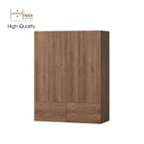  HAPPY FURNITURE , Tủ quần áo 4 ngăn kéo 3 ngăn cửa mở - WESLEY , TCM_019 ,  140cm x 58cm x 180cm 