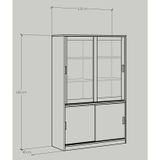  HAPPY FURNITURE , Tủ lưu trữ 4 cánh lùa - LUCA , TCL_010 , 120cm x 40cm x 180cm 
