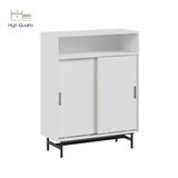  HAPPY FURNITURE , Tủ lưu trữ 3 ngăn cánh lùa chân sắt - LUCA , TCL_018 , 86cm x 36cm x 110cm 