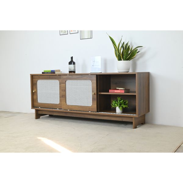  HAPPY FURNITURE , Kệ TV 2 cửa lùa - MEYDAN , KTV_013 , 160cm x 42cm x 65cm 