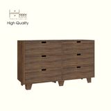  HAPPY FURNITURE , ALVA - Tủ lưu trữ 6 ngăn kéo , THK_230 , 140cm x 45cm x 82cm DxRxC 