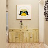  HAPPY FURNITURE , Gỗ tự nhiên , Tủ lưu trữ 4 cửa mở 2 ngăn kéo - YANNA , TLT_016_TRM , 140cm x 40cm x 68cm 