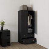  HAPPY FURNITURE , Tủ quần áo 2 cửa mở 2 ngăn kéo - CALYN , TCM_253 , 80cm x 54cm x 180cm DxRxC 