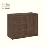  HAPPY FURNITURE , Tủ lưu trữ 3 ngăn kéo 1 cửa mở - DALEY ,TLT_075 , 100cm x 45cm x 78cm DxRxC 
