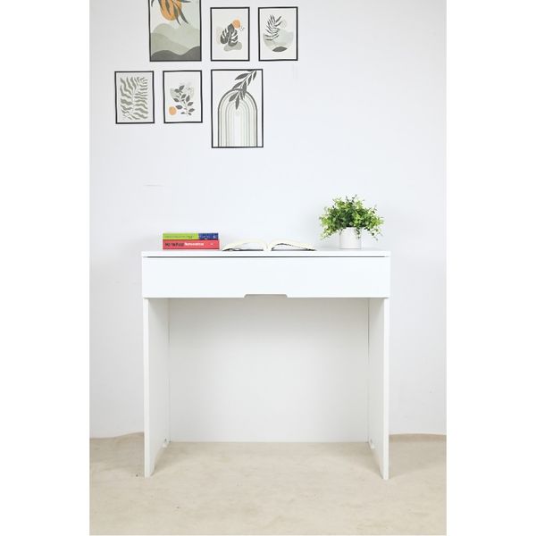  HAPPY FURNITURE , Bàn trang điểm 1 ngăn kéo - MOLLY , BAN_064 , 80cm x 46cm x 75cm 