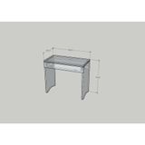  HAPPY FURNITURE , Bàn trang điểm 1 ngăn kéo - CHEVY, BAN_136 , 90cm x 45cm x 78cm DxRxC 
