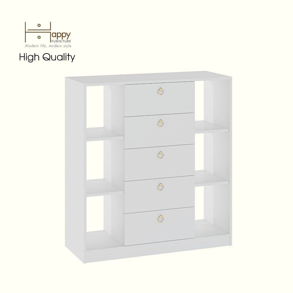  HAPPY FURNITURE , Tủ lưu trữ 5 ngăn kéo - MERI , THK_298 , 102cm x 40cm x 111cm DxRxC 