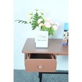  HAPPY FURNITURE , Bàn làm việc 2 ngăn kéo chân sắt - SWEETY , BAN_044 , 140cm x 60cm x 75cm 