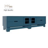  HAPPY FURNITURE , Kệ TV cửa kính - 4 ngăn kéo - MOLLY , KTV_026 , 200cm x 40cm x 50cm 