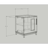  HAPPY FURNITURE , Táp đầu giường chân sắt - LOUIS , TCM_034 , 40cm x 35cm x 46cm 