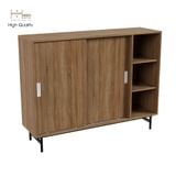  HAPPY FURNITURE , Tủ giày 2 cửa lùa chân sắt - LILY , TCL_021 , 128cm x 36cm x 98cm 
