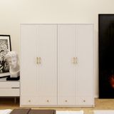  HAPPY FURNITURE , Tủ quần áo 4 cửa mở 4 ngăn kéo - NERIS , TCM_150 , 160cm x 54cm x 180cm 