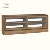  HAPPY FURNITURE , Tủ đựng đồ cửa kính 2 cánh lùa -  SCANDINA , TCL_028 , 160cm x 45cm x 62cm 