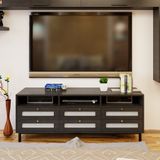  HAPPY FURNITURE , Kệ TV 6 ngăn kéo chân sắt - ROTAN , KTV_034 , 150cm x 40cm x 57cm 