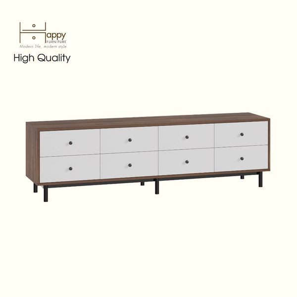  HAPPY FURNITURE , Kệ TV 8 ngăn kéo - LIVIK, KTV_084 , 180cm x 40cm x 52cm DxRxC 